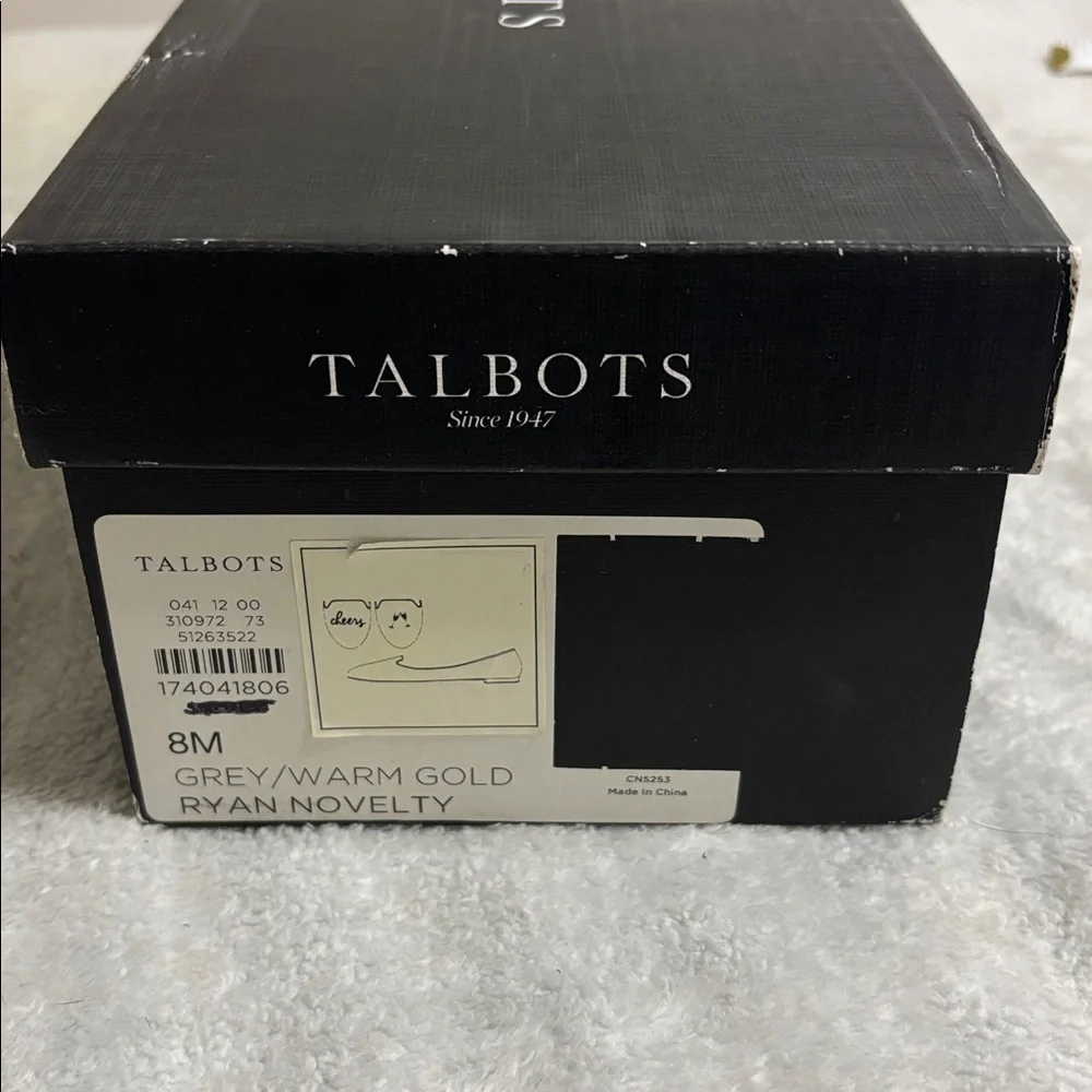 NWT Talbots Gray Ryan Novelty Cheers Loafers - Picture 5 of 6